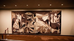  Permadani Guernica karya Pablo Picasso di Markas Besar PBB Simbol anti perang (Xinhua/Shang Xuqian) via liputan6.com