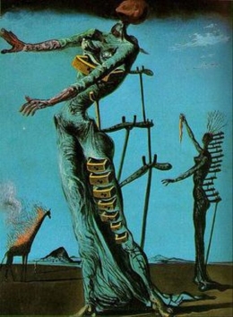 Lukisan Salvador Dali seharga 280 juta  berjudul Burning Giraffe dicuri  Foto: Wikipedia via Kumparan. 