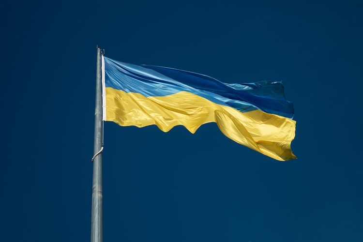 Ilustrasi Bendera Ukraina.| Sumber: Unsplash/Yehor Milohrodsky via Kompas.com