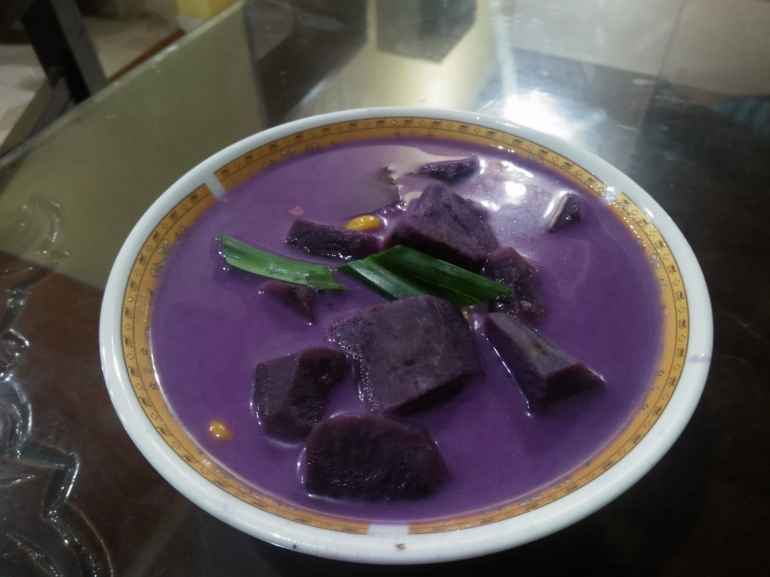Kolak ubi ungu yang telah siap untuk disajikan (Dok. Pribadi)