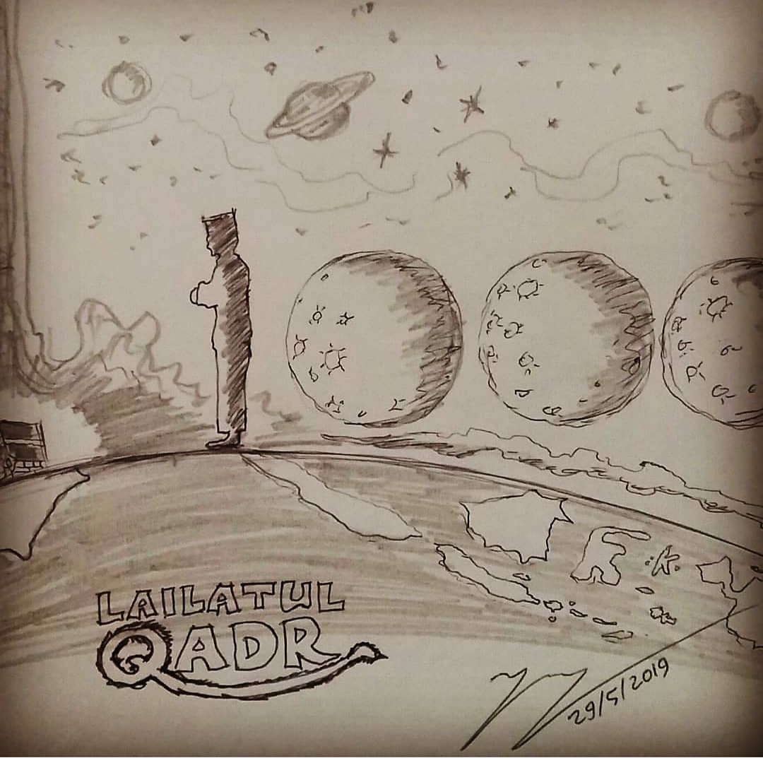 Sketsa Ilustrasi Lailatul Qadar, dok. pribadi