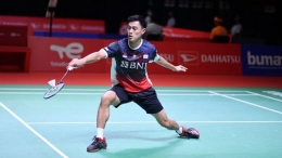 Shesar Hiren Rhustavito dan Jonatan Christie lolos ke 16 besar Korea Open 2022 (Foto PBSI). 