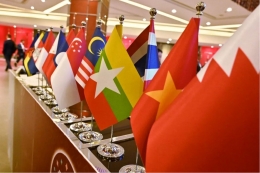 Ilustasi bendera negara-negara ASEAN. Sumber: AP/Romeo Gacad via Kompas
