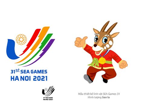 Logo dan maskot SEA Games Hanoi/sumber: Vientiane Times