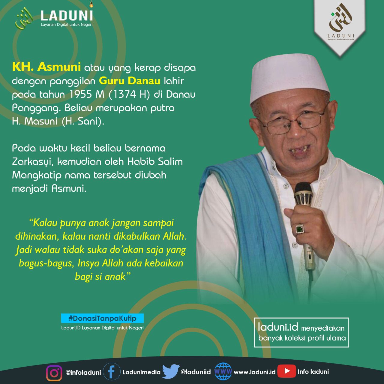 Guru Danau atau KH. Asmuni dari Danau Panggang, Hulu Sungai Utara | IG Infoladuni