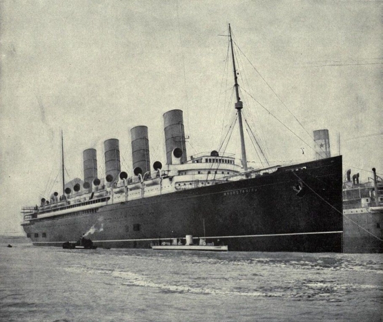 Mauretania milik Cunard Line, kapal tercepat saat itu. Sumber: Encyclopedia Britannica / wikimedia