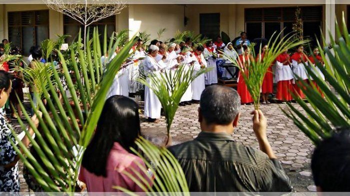 Minggu Palma tak selalu disebut Minggu Palma dan memakai daun palem-Gereja Santo Paulus Pekanbaru via Tribun Pekanbaru