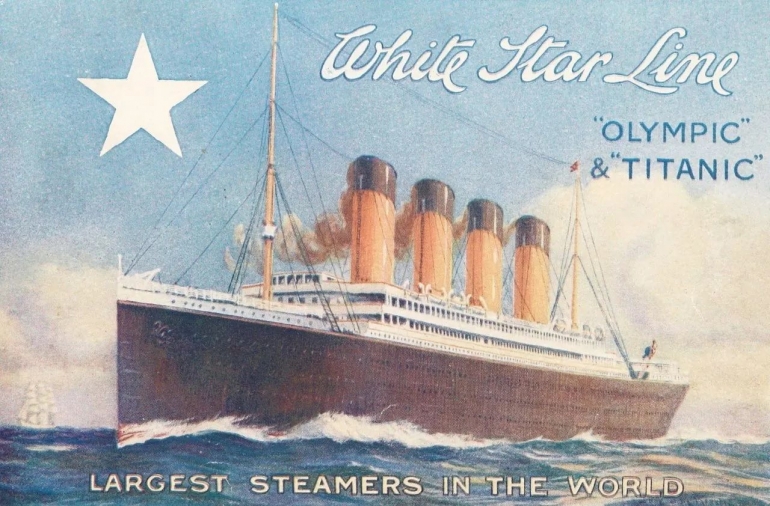 Poster dari White Star Line. Sumber: www.emmacruises.com