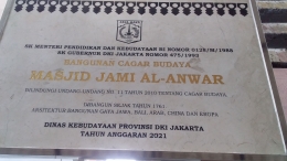 Peresmian Masjid Jami Angke sebagai cagar budaya. (sumber foto: dok pribadi)