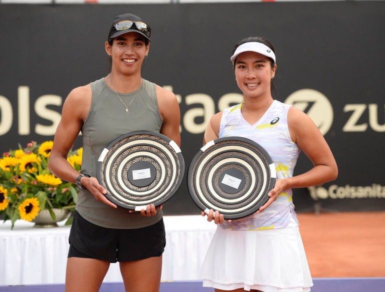 Astra Sharma dan Aldila Sutjiadi (kanan) juara WTA Tour di Kolombia/foto: copacolsanitas.com