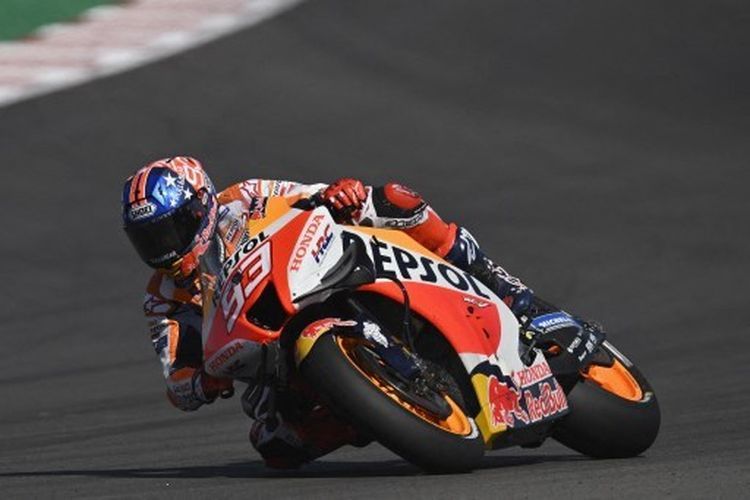 Marc Marquez di kualifikasi MotoGP COTA 2022 (9/4). Photo by: AFP/Mirco Lazzari GP/via Kompas.com