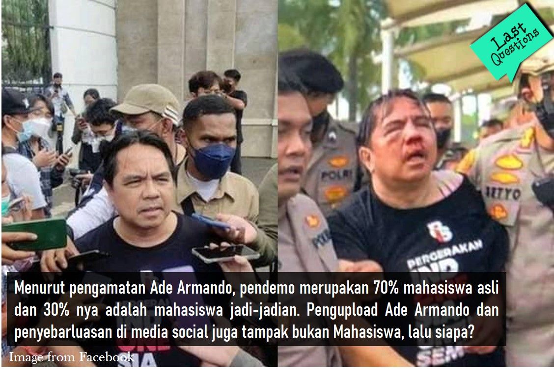 Gambar dari Facebook diola oleh Penulis