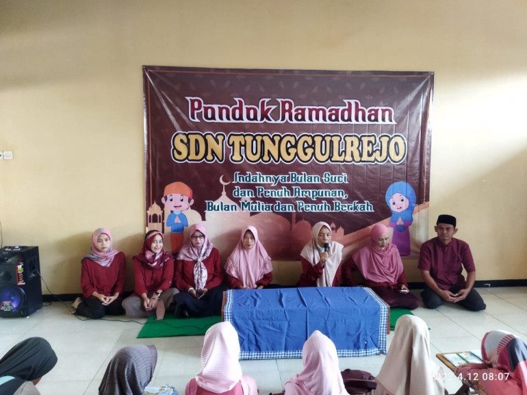 Dokpri. Pembukaan pondok ramadhan oleh Kepala SDN Tunggulrejo Kecamatan Singgahan Kabupaten Tuban jawa Timur