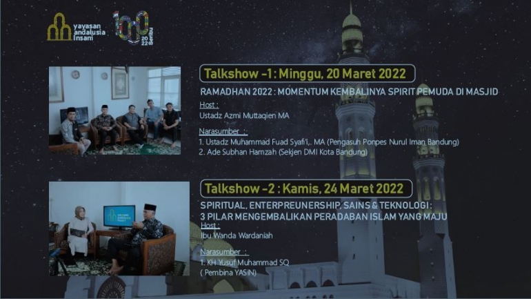 Program SERIBU 2022: Talkshow/dok.yayasan andalusia insani
