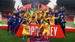 Barca juara Copa del Rey 2021 kala masih dilatih Ronald Koeman (Sumber : bali.tribunnews.com)