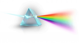 Pembiasan cahaya oleh prisma. Foto : thinksphysics.com