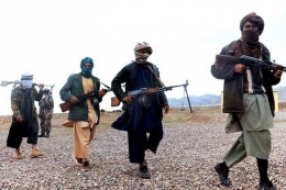 Pasukan Taliban. Foto: AFP via Kompas.com