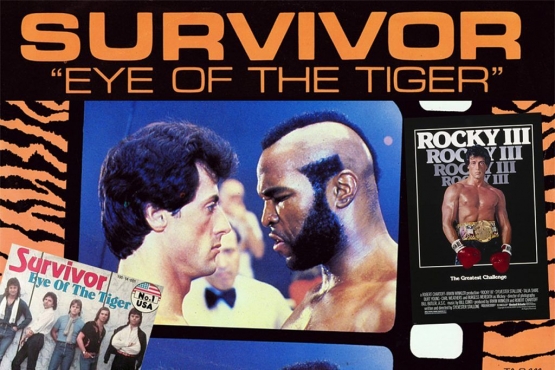 Poster Tema Film Rocky III dengan Survivor. Sumber foto: networthpick.com