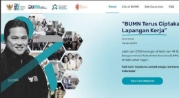 Beranda rekrutmenbersama.fhcibumn.id, tentang informasi loker BUMN 2022 via tribunnews.com