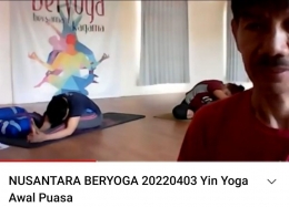 Latihan Yoga Yin (sumber : youtub : Patah Ansori)