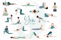 Pose Yin Yoga (sumber : thehungryjpeg.com)
