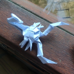 Origami Scorpion designed by Mas Isa Eliamasih