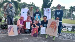 Sebagian hasil Live Painting dan Sketching di KOLOM Donasi Ramada 2022. Dokpri Panitia Bersama