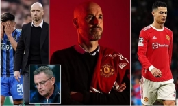 Erik ten Hag (tengah) baru saja diumumkan sebagai pelatih baru Manchester United mulai musim depan: Dailymail.co.uk