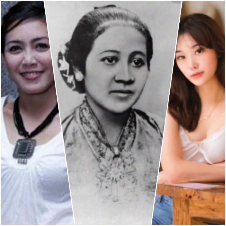 Kolase foto: Koleksi instagram Livy Renata, Tokoh.id (Rieke Dyah Pitaloka), Wikipedia (R.A. Kartini)