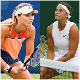 Paula Badosa (2) dan Aryna Sabalenka(3). Sumber foto : en.wikipedia.org. keduanya akan berbut satu tiket finalis Stuttgart Open 2022, sore ini.