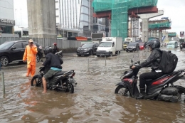 Banjir di daerah Jakarta Utara (Sumber: KOMPAS.com/Ardito Ramadhan D)