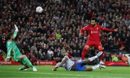 Momen ketika Mancherter United dipermalukan Liverpool dengan skor 4-0. Photo : Phil Noble/Reuters 
