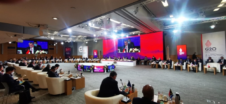 Suasana pertemuan G20 tingkat Menkeu dan Gubernur Bank Sentral di Washington 20/4/2022. Sumber: Siaran Pers Bank Indonesia edisi 21/4/2022