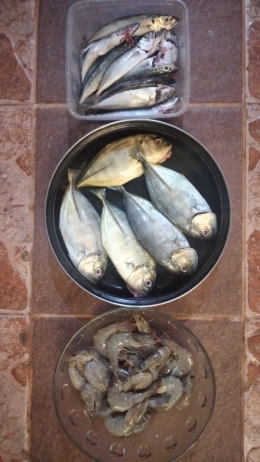 Ikan Layang, Ikan Lamuru, dan Udang, masing-masing seharga Rp20.000 (Dokpri)