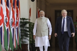Permuan Boris Johnson dengan Modi. Photo: gov.uk 