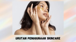 Ilustrasi pemakaian skincare (Sumber :Editor by me with canva)