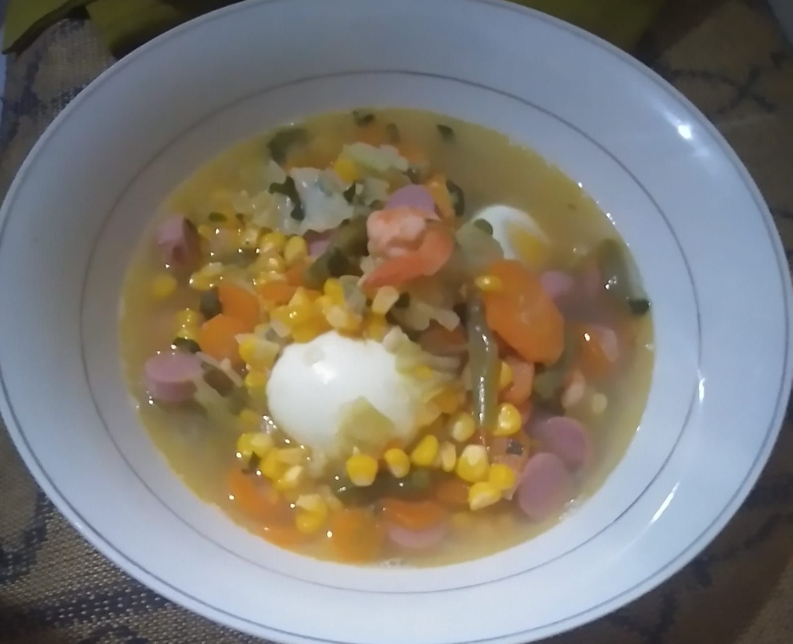 Menu Sahur Praktis: Sop Jagung Sosis (Dokpri)