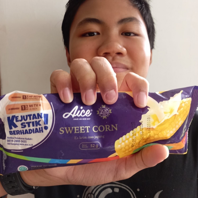 Es krim Aice Sweet Corn, dok. pribadi