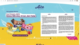 Es Krim Aice sudah memperoleh sertifikat Halal I Sumber Foto : Website Aice