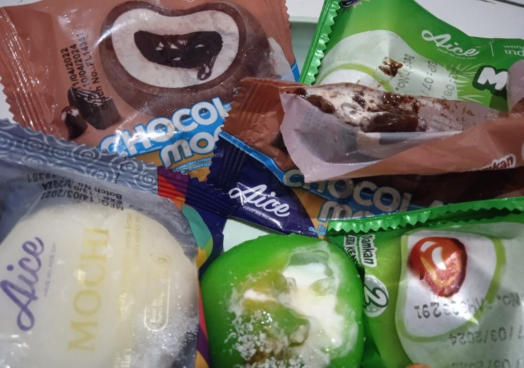 Hasil buruan Aice Mochi Dessert di minimarket, Dokpri