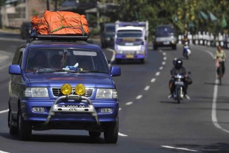 Ilustrasi mudik menggunakan mobil pribadi. Sumber: Kompas.com