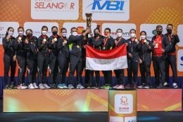 Tim putri bulu tangkis Indonesia berhasil meraih podium tertinggi pada BATC 2022 (Sumber: Dok. PBSI)
