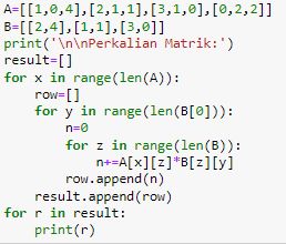 Perkalian Matriks Beda Dimensi Menggunakan Python Halaman 1 ...