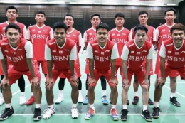 Tim Indonesia di Piala Thomas 2022: dok PBSI via Kompas.com