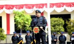 Dankorbrimob Polri Irjen Pol Anang Revandoko di Mako Korps Brimob Kelapa Dua, Depok, Jawa Barat. Foto: Budi Tan