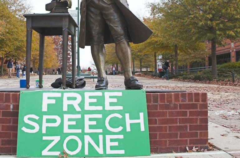 Free Speech Zone Photo | Picture: www.aclu.org