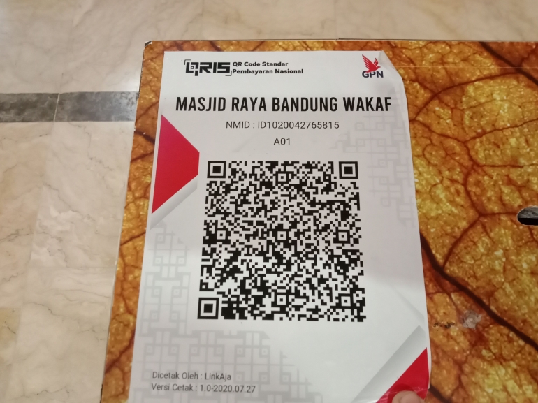 Kode barcode masjid raya Bandung (dokpri)