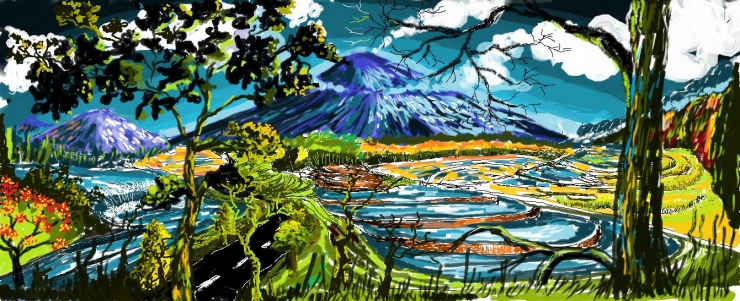 ilustrasi tentang desa (oleh Joko Dwiatmoko)