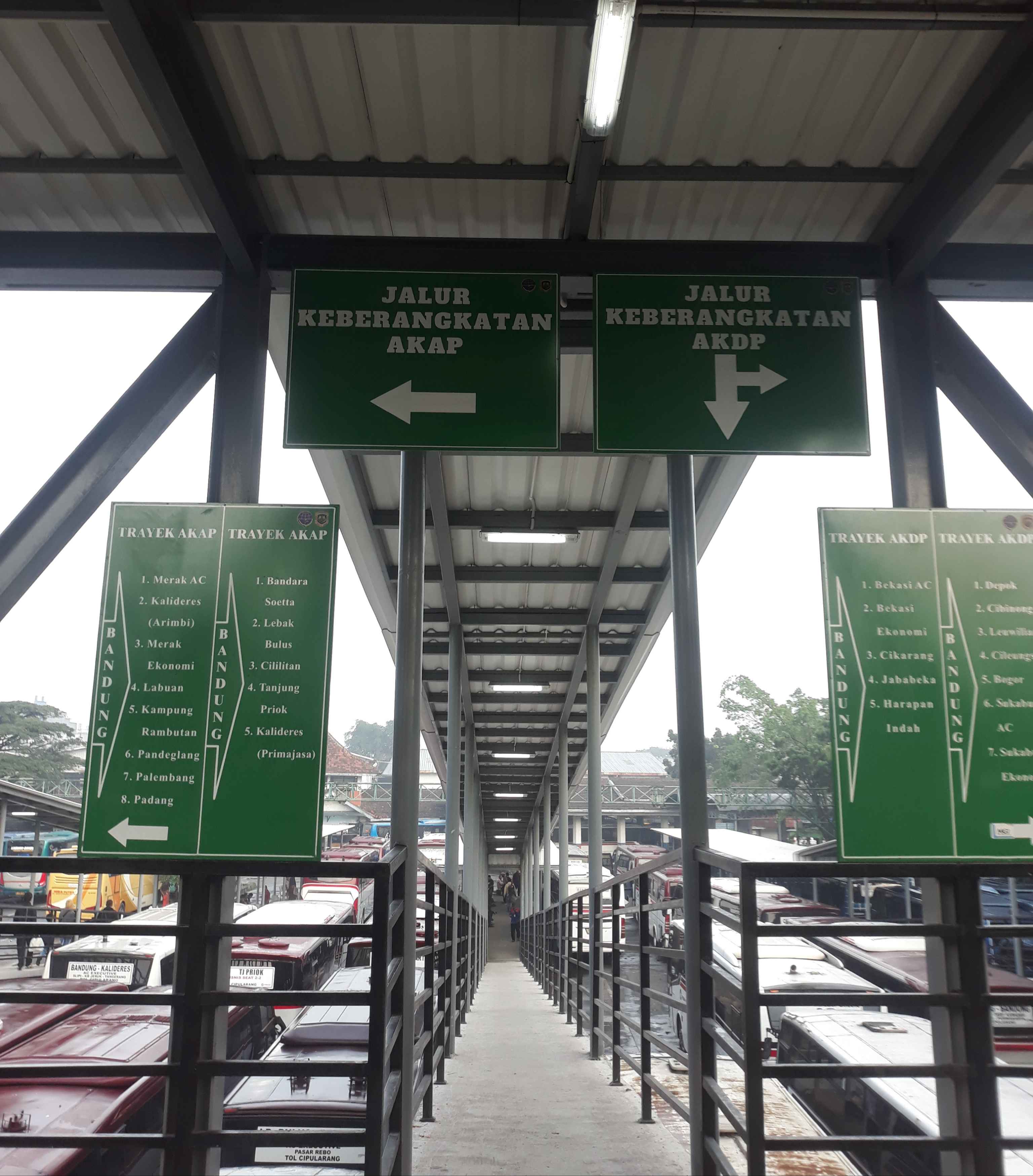 Petunjuk arah bagi calon penumpang yang akan melakukan perjalanan sesuai dengan tujuan mereka (Foto Dokpri). 