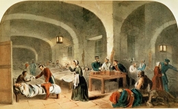 Ilustrasi karya pelayanan Florence Nightingale  (sumber: britain-magazine.com)